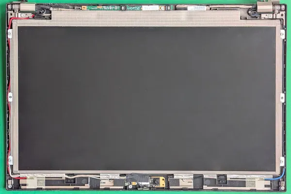 Laptop LCD screen assembly removed from the laptop