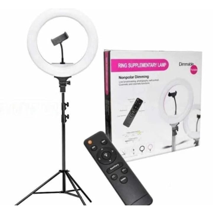 Dimmable Ring Light with Floor Stand & Remote