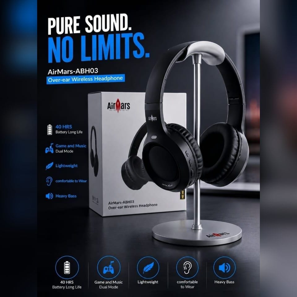 AirMars ABH03 Over-Ear Wireless Headphones