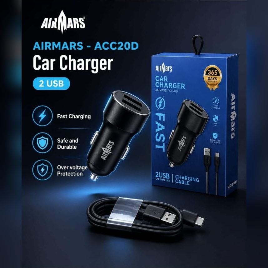 AirMars ACC20D Dual USB Car Charger