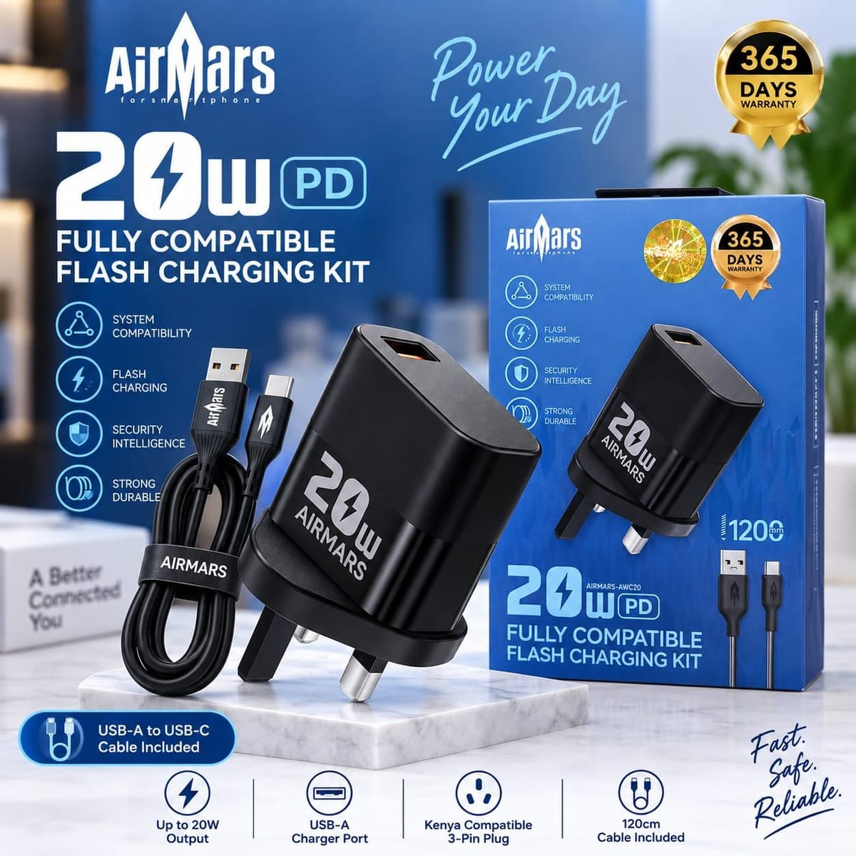 AirMars 20W PD Fast Charger Kit