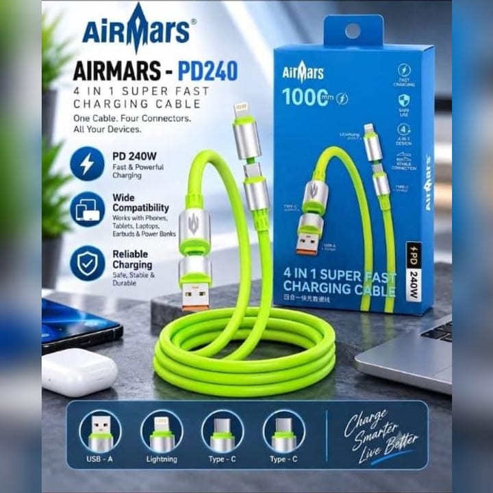 AirMars PD240 4-in-1 Fast Charging Cable