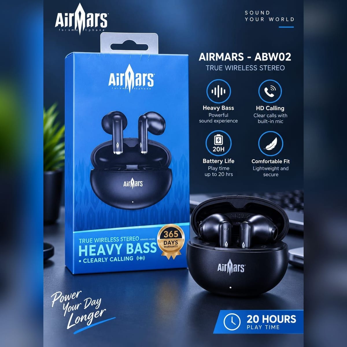 AirMars ABW02 Wireless Earbuds